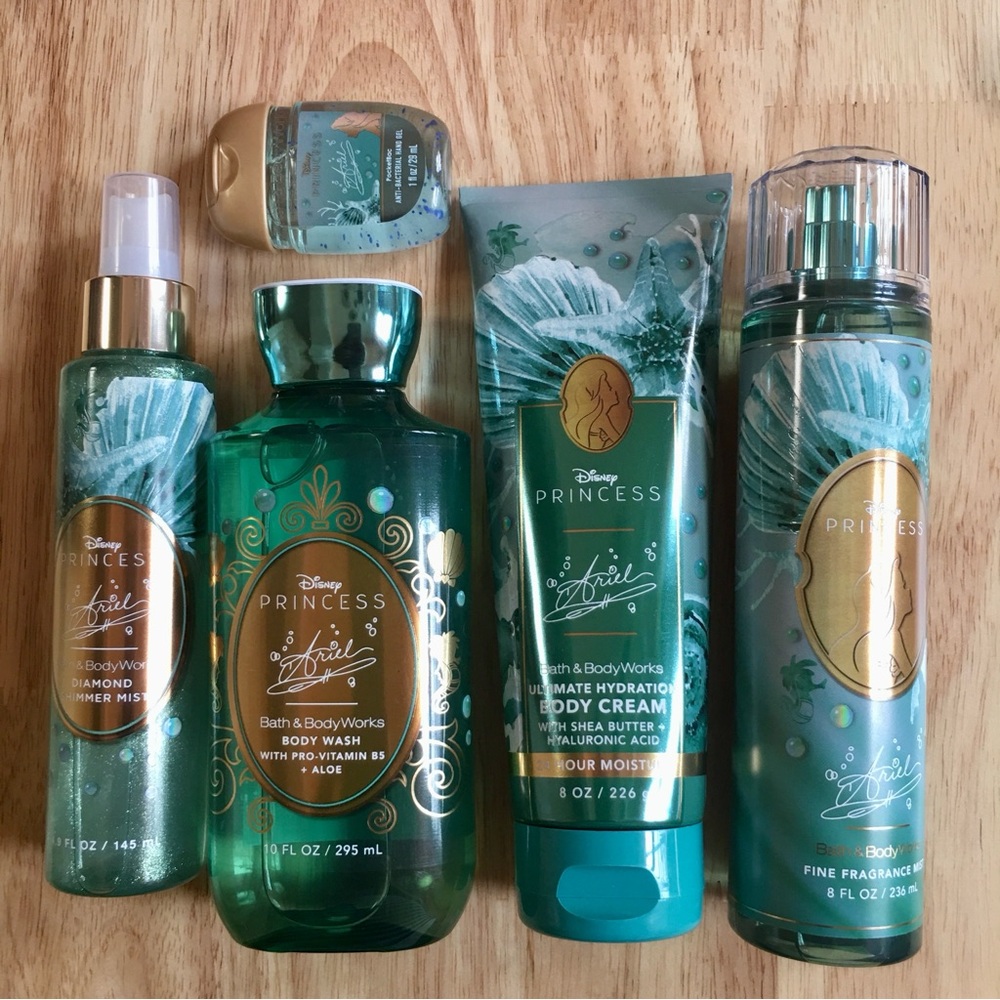 Bath & Body Works Disney Princess Ariel Body Wash Set - Green and Gold